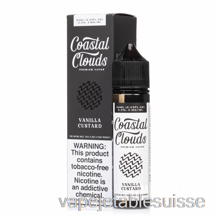 Vape Suisse Crème Vanille - Nuages ​​côtiers Co. - 60 Ml 0 Mg